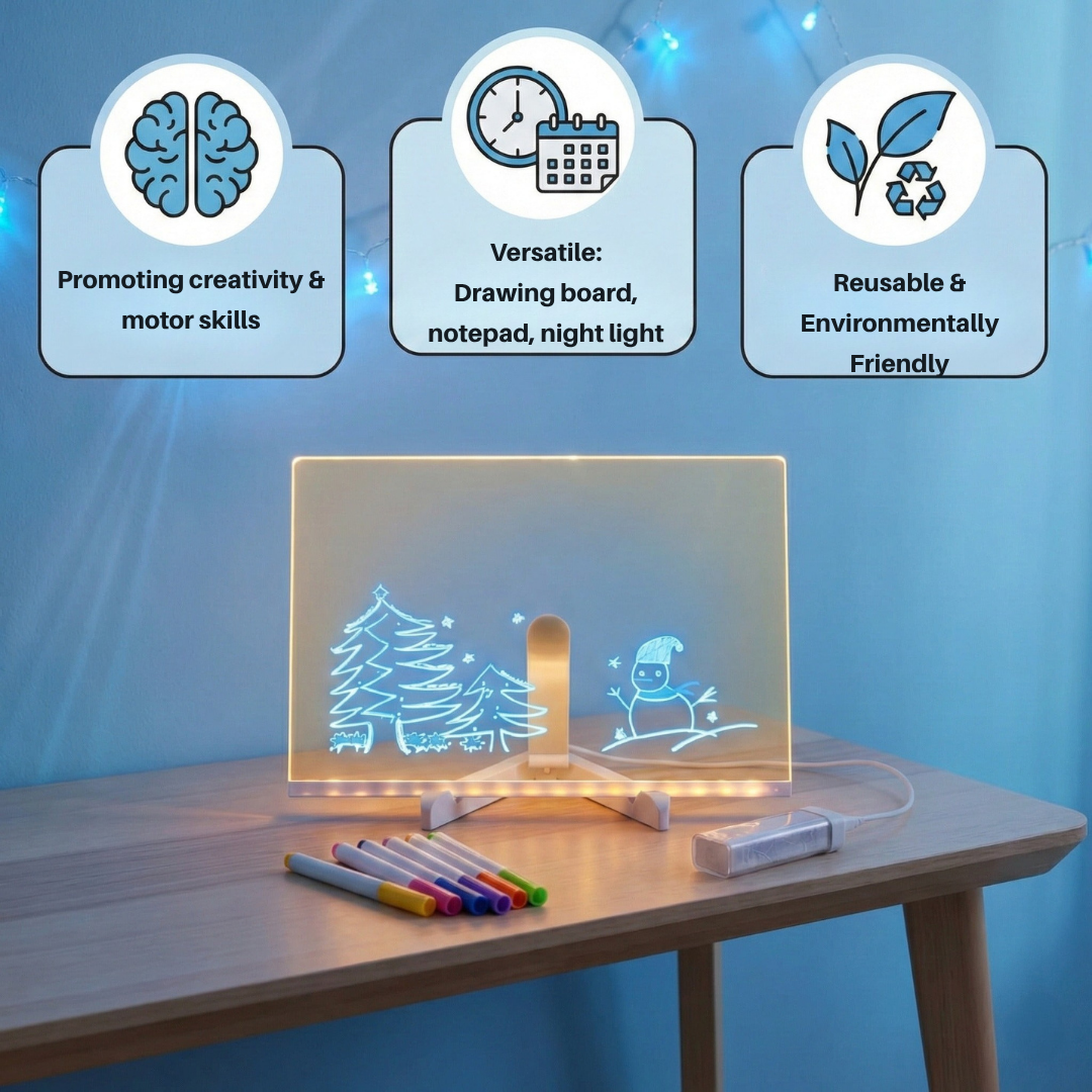 NovaBeam™ LED Art Board — Ignite Your Child’s Imagination with Brilliant, Glowing Masterpieces