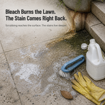 StoneVive™ — Wash Away Years of Patio Dirt from Stone in a Single Rinse