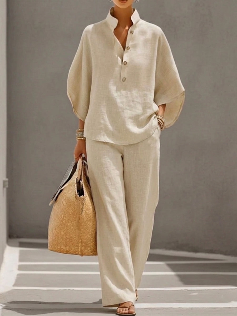 Aerelle Mist™ Cotton & Linen Set — Glide Through Summer with Breeze-Light Comfort and Unstoppable Confidence