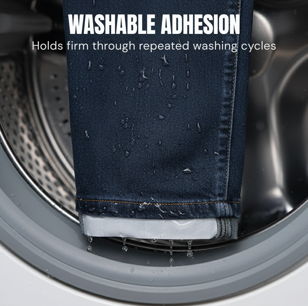FlexSeal™ — Instant No-Sew Hems That Hold Firm and Feel Like New