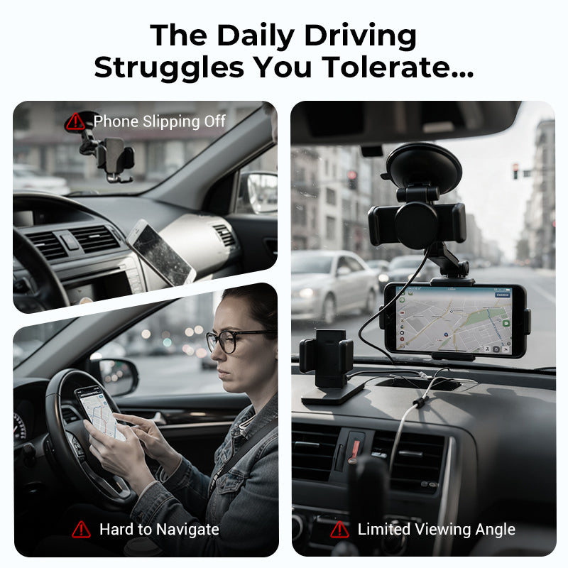 HaloMount™ — Experience Rock-Solid Grip and Effortless Phone Access for Safer, Stress-Free Drives