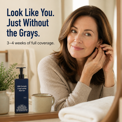 VividAura™ — Conceal Stubborn Grays in a Single Wash Without Scalp Irritation