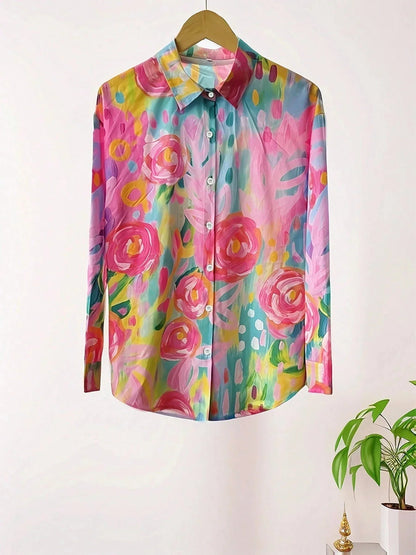 LumaSilk™ Blouse — Unleash Bold Vibrance and Perfect Fit That Moves with You