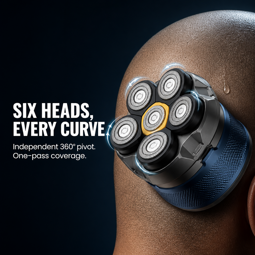 ApexGlide™ — Achieve a Whole Head Smooth Shave in Less Than 3 Minutes