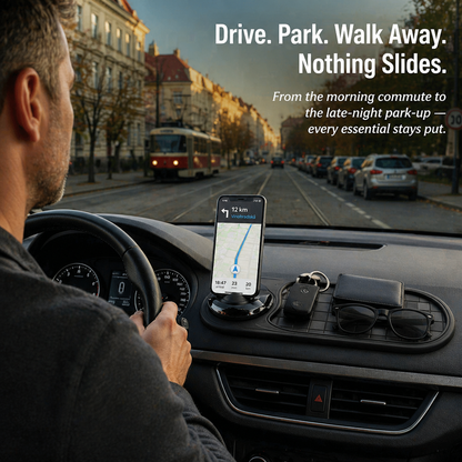 GripNest™ — Secure Your Phone, Show Your Parking Number & Organize the Dashboard All in One Pad