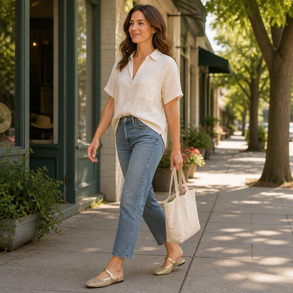 BreezeStep™ – Handcrafted Square-Toe Mary Jane Mules
