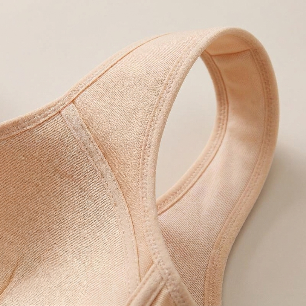 VivaFemme™ – Lace-Accented Wireless Bra with Front Closure