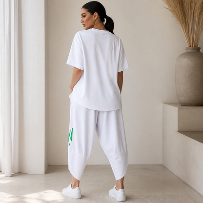Brixa™ – Large Graffiti Graphic Lounge Two-Piece Set