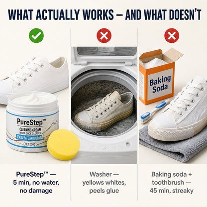 PureStep™ — Remove Dingy Yellow Stains & Revive White Sneakers in 5 Minutes