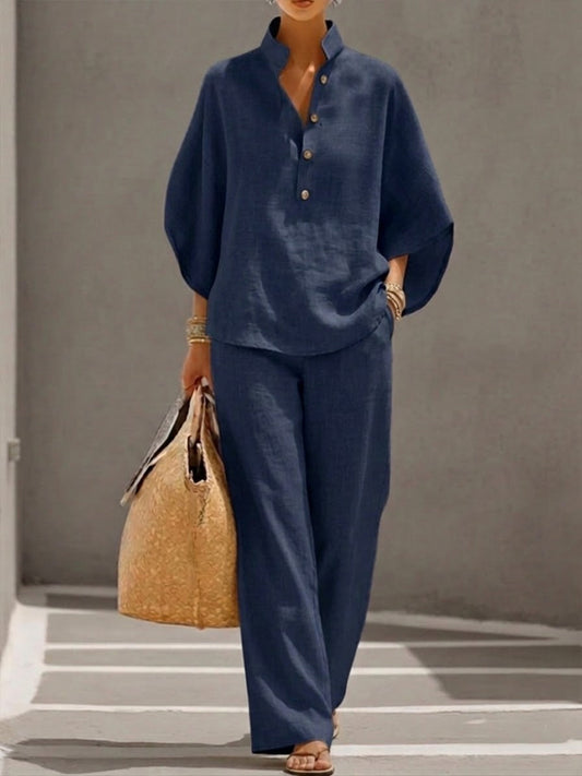 Aerelle Mist™ Cotton & Linen Set — Glide Through Summer with Breeze-Light Comfort and Unstoppable Confidence