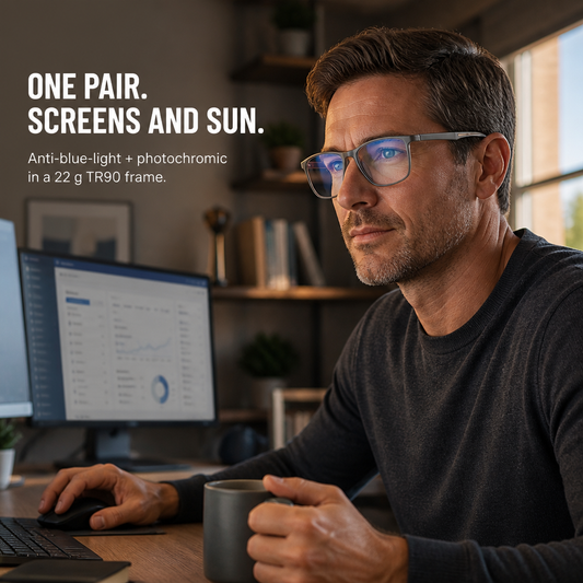 Visionary™ — Reduce Screen Glare Inside and Auto-Dim to Shades Outside