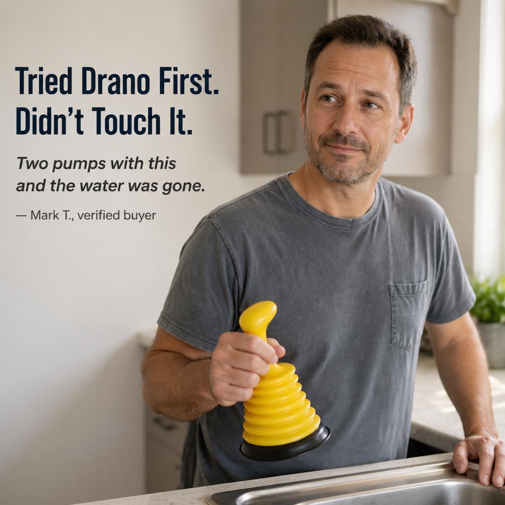 DrainMight™ — Clear Tough Sink Clogs Fast and Mess-Free