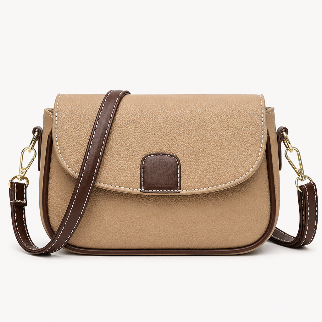 SolaraVera™ – Timeless Pebbled Leather Crossbody with Magnetic Snap