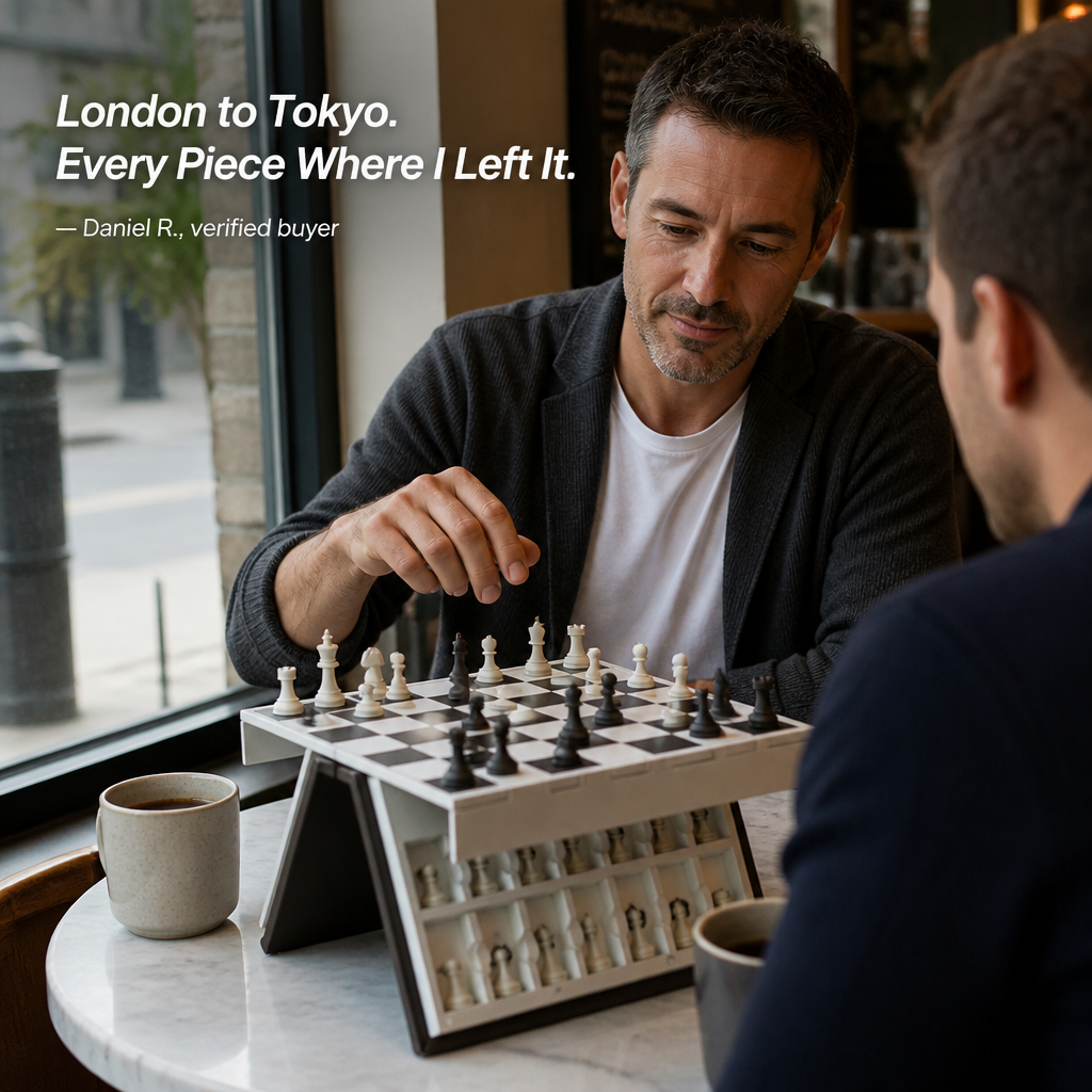 ScripturaChess™ — Conceal a Genuine Chess Set Within a Hardcover Book