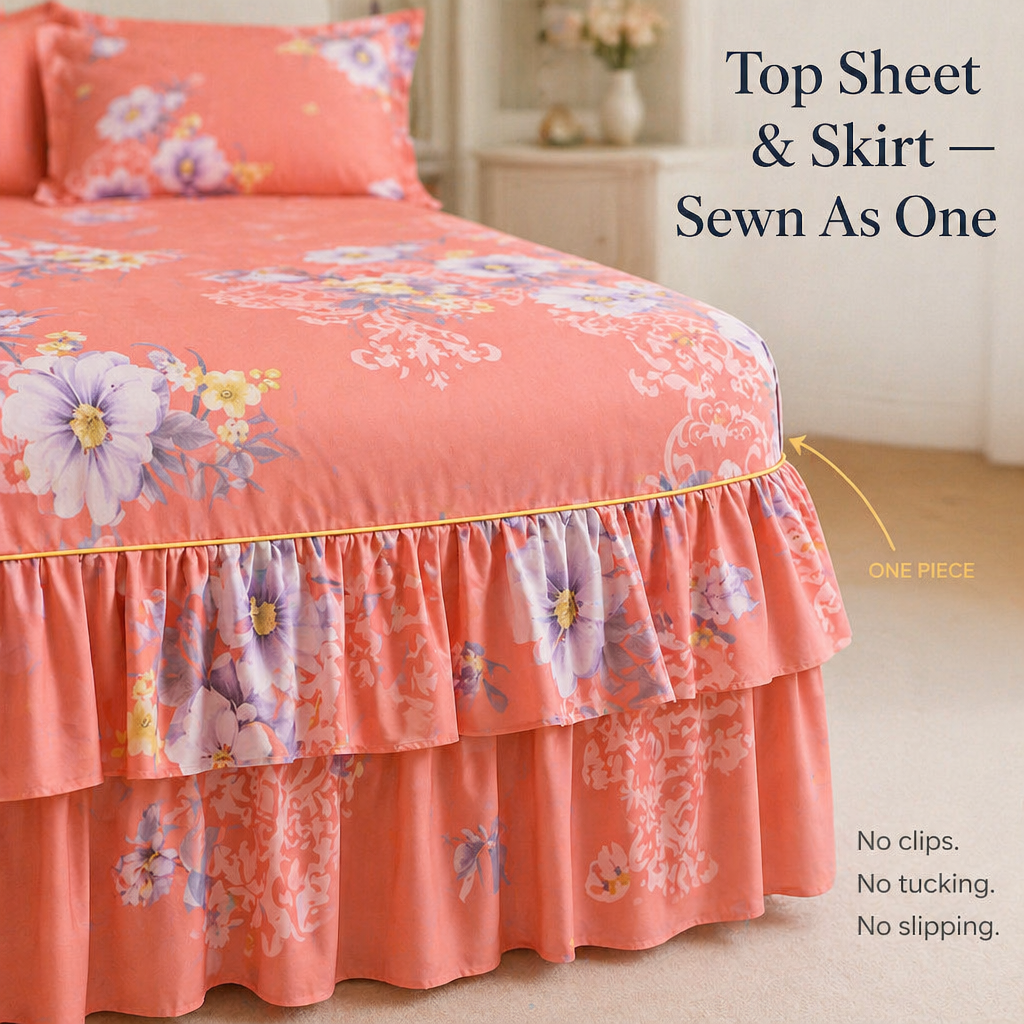 BloomEase™ — Dress Your Bed in Artistic Blooms from Sheet to Floor