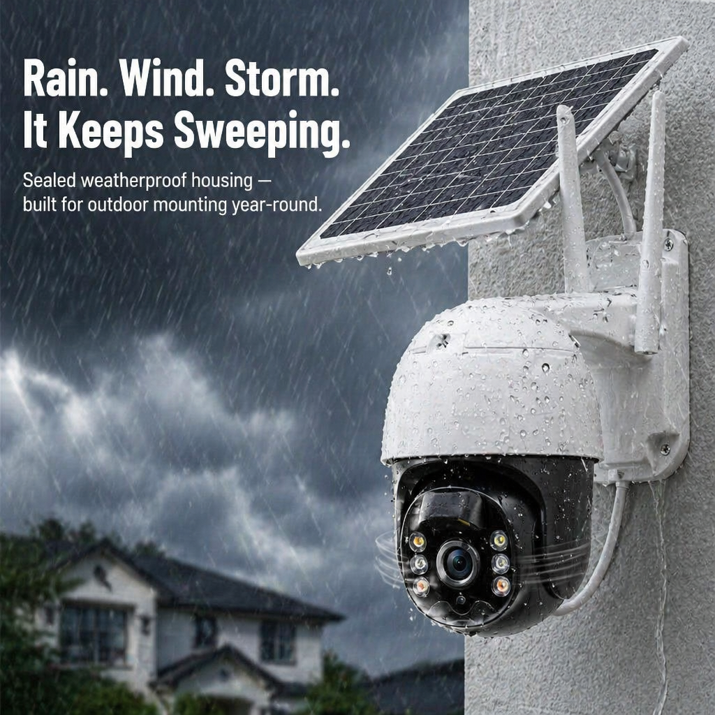SolarSentry™ Wireless Outdoor Camera — Monitor Every Blind Spot Around the Clock, Wire-Free, Subscription-Free