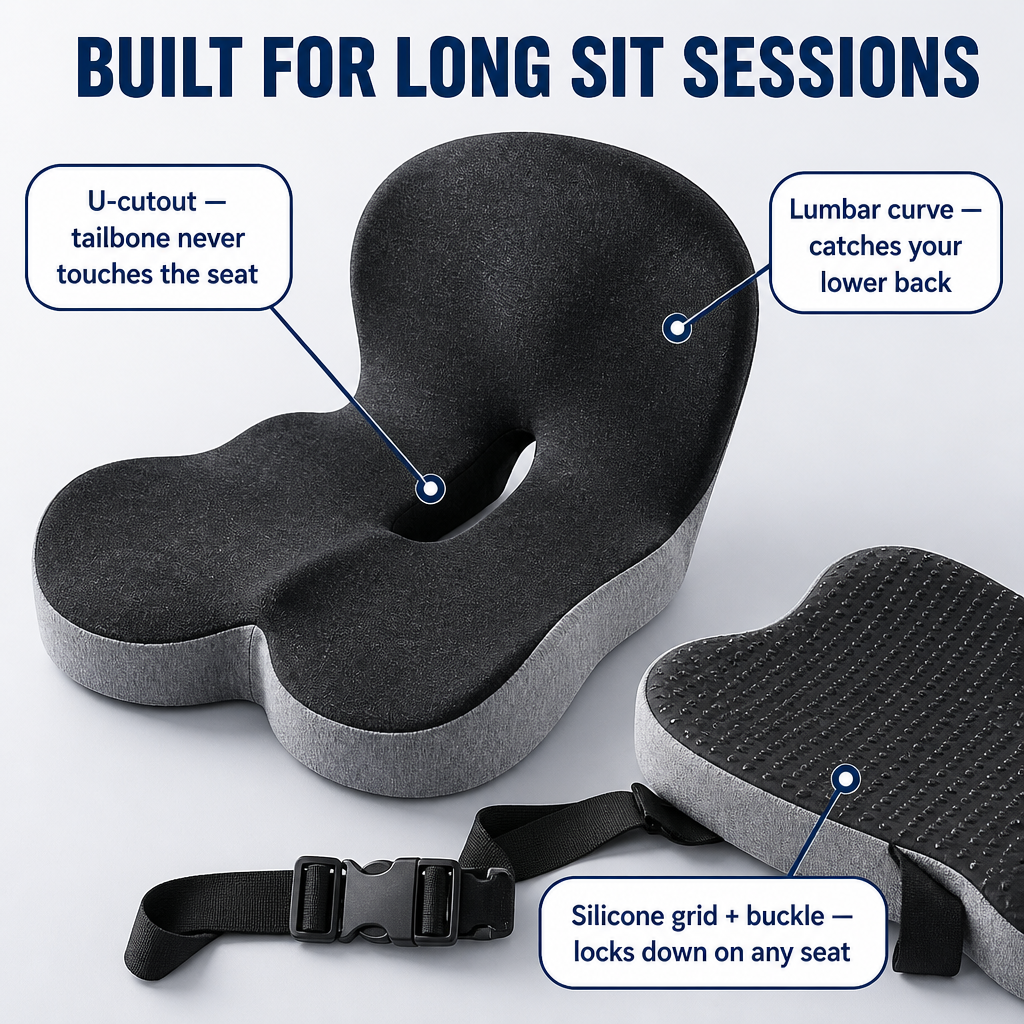 PostuSure™ — Sit Strong, Pain-Free, and Powered All Day Long