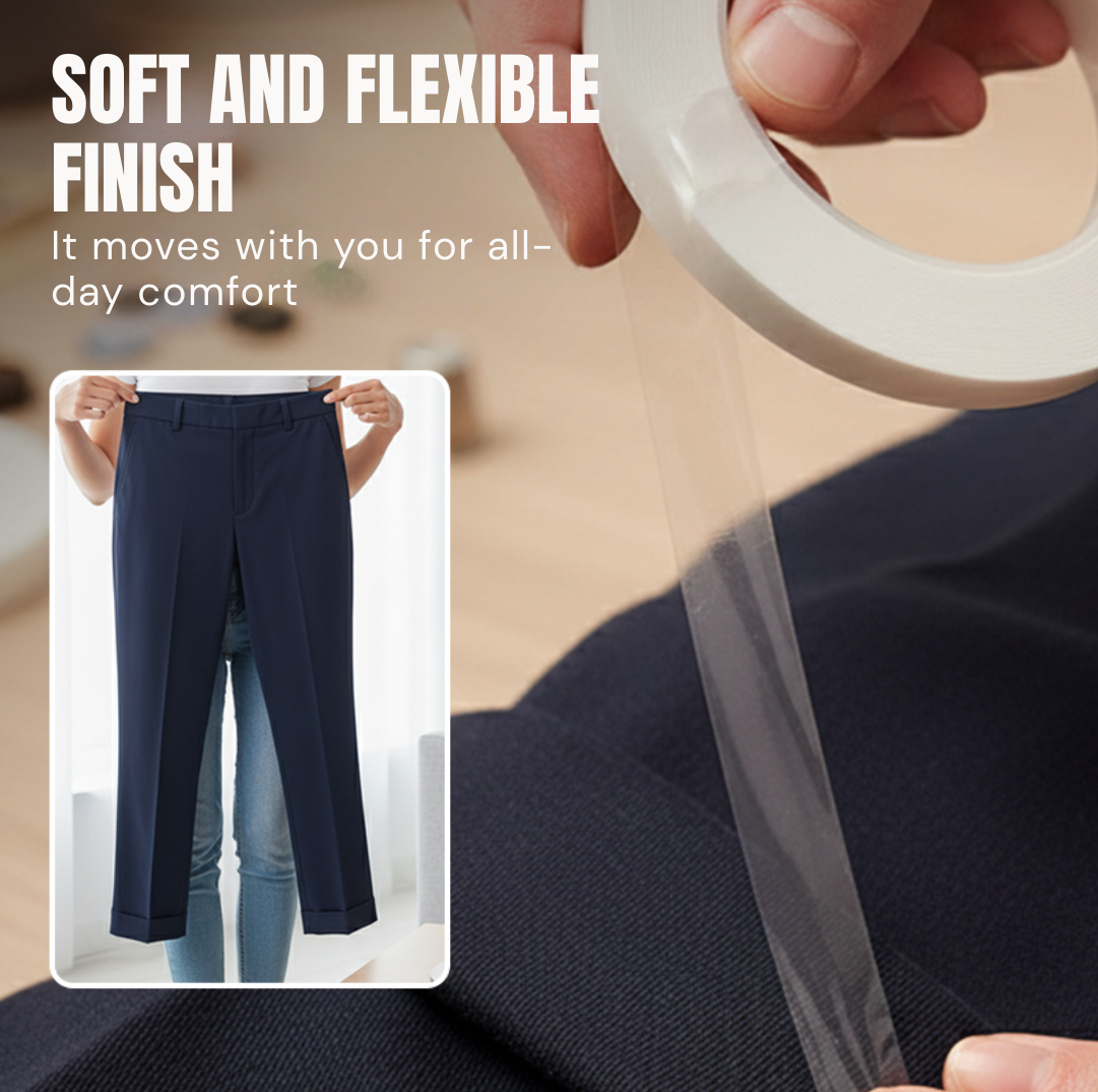 FlexSeal™ — Instant No-Sew Hems That Hold Firm and Feel Like New
