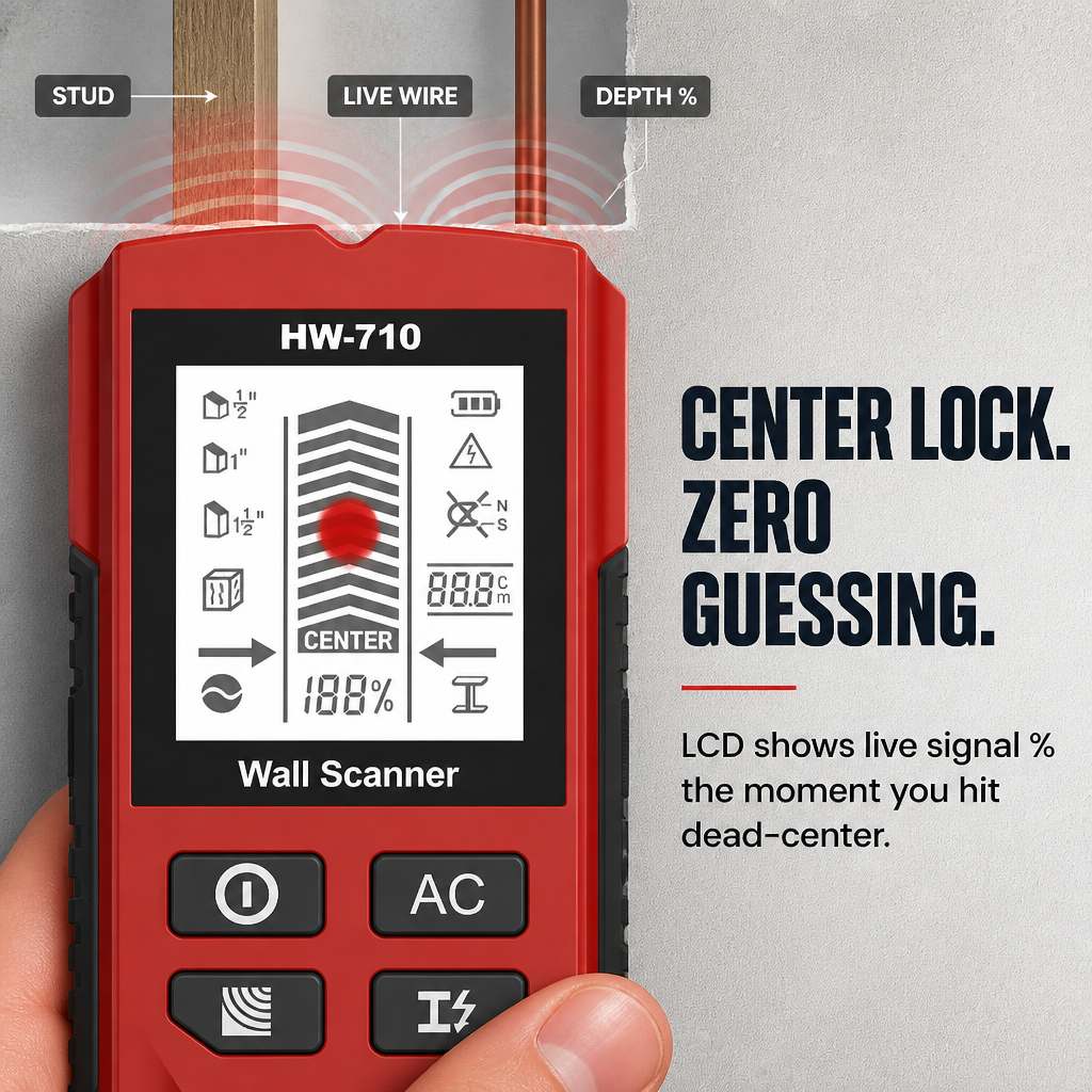 WallSight™ — Detect Studs, Pipes & Live Wires Ahead of Drilling