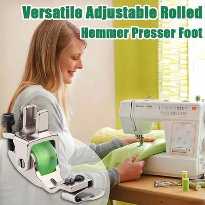 1+1 Free | Adjustable Rolling Foot for Sewing Machines – Versatile for Perfect Hems