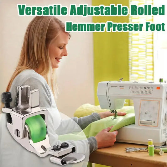 1+1 Free | Adjustable Rolling Foot for Sewing Machines – Versatile for Perfect Hems