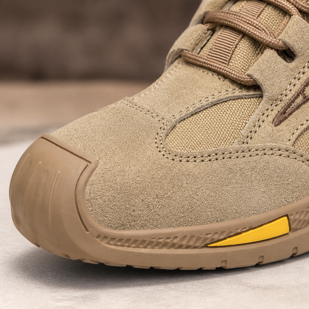FortressStride™ – Ventilated Steel-Toe Work Shoes with Kevlar Puncture-Resistant Midsole