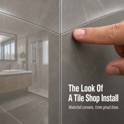PrecisionPro™ — Cut Factory-Sharp 45° Tile Miters Without Using a Wet Saw