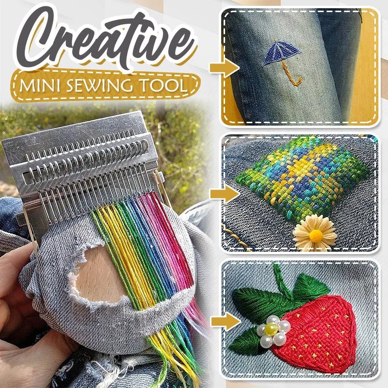 ThreadCraft™ Mini Loom — Instantly Revive Your Favorite Clothes with Creative Flair
