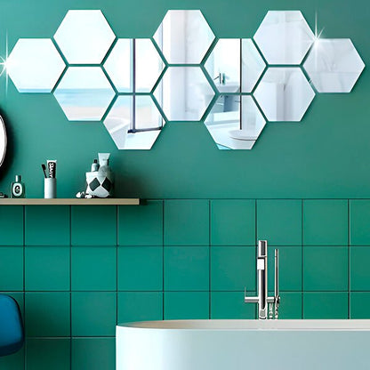 Hexmirror™ | Hexagon-Shaped Mirror Wall Sticker | 50% OFF