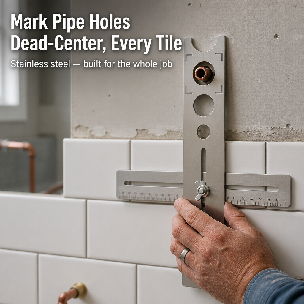 PipeMark™ — Stop Tile Breakage and Nail Perfect Pipe Cuts Every Time