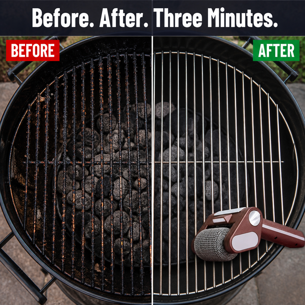 GrillGleam™ — Remove Stuck-On Grease Fast with No Loose Bristles at All