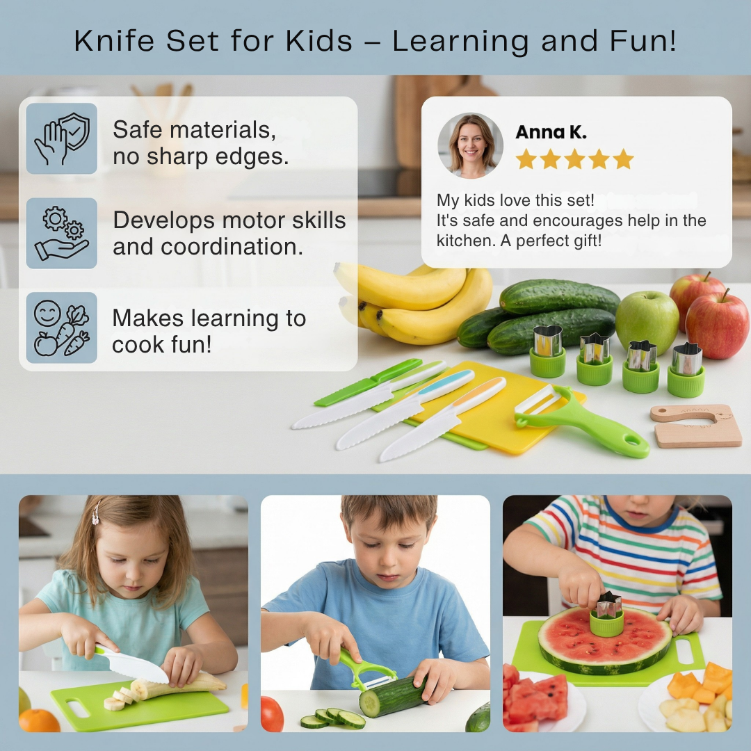 SliceHero™ Junior Kitchen Set — Turn Tiny Hands into Confident Little Chefs with Safe, Joyful Cooking Adventures