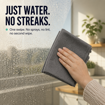 LumaClean™ — Clean Glass, Mirrors & Car Windows Streak-Free with Only Water