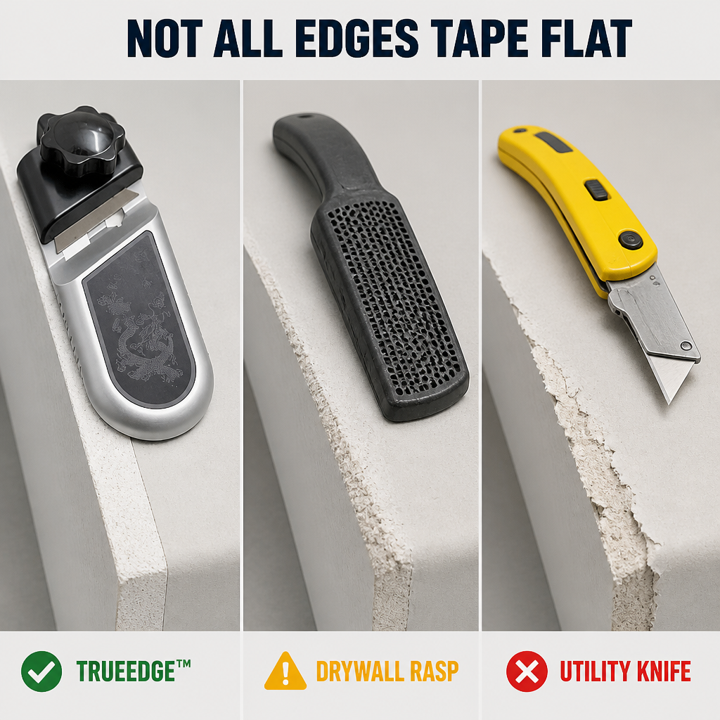 TrueEdge™ — Achieve Drywall Edges That Tape Flat with One Smooth Stroke