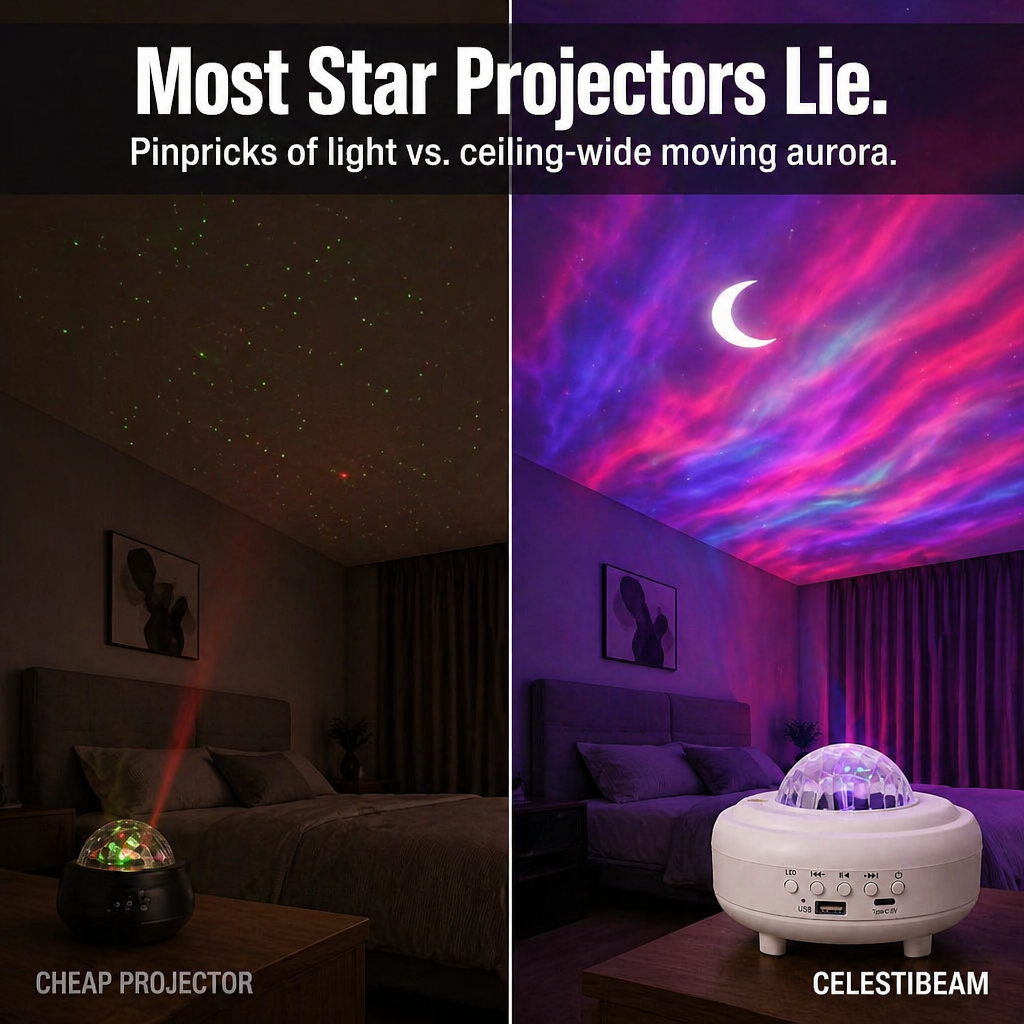 CelestiBeam™ — Slip Into Sleep Beneath Aurora Waves Without Leaving Your Bed