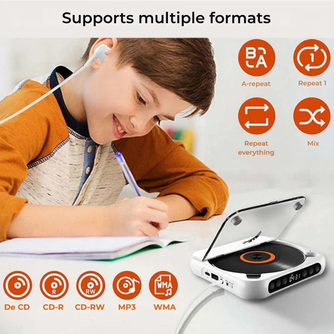 AeroPulse™ Portable CD Player — Unleash Your Music’s True Power Anywhere, Anytime