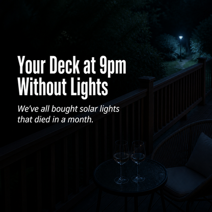 SolarGarden™ — Illuminate Your Deck Overnight Without Wires or Tools