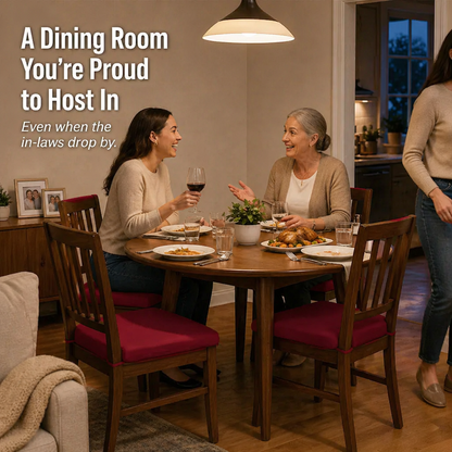 Velaria™ Dining Chair Seat Covers — Conceal Stains and Revive Worn Chairs Quickly