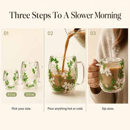 BloomVista™ — Enjoy Coffee Amid Genuine Flowers That Stay Fresh Forever