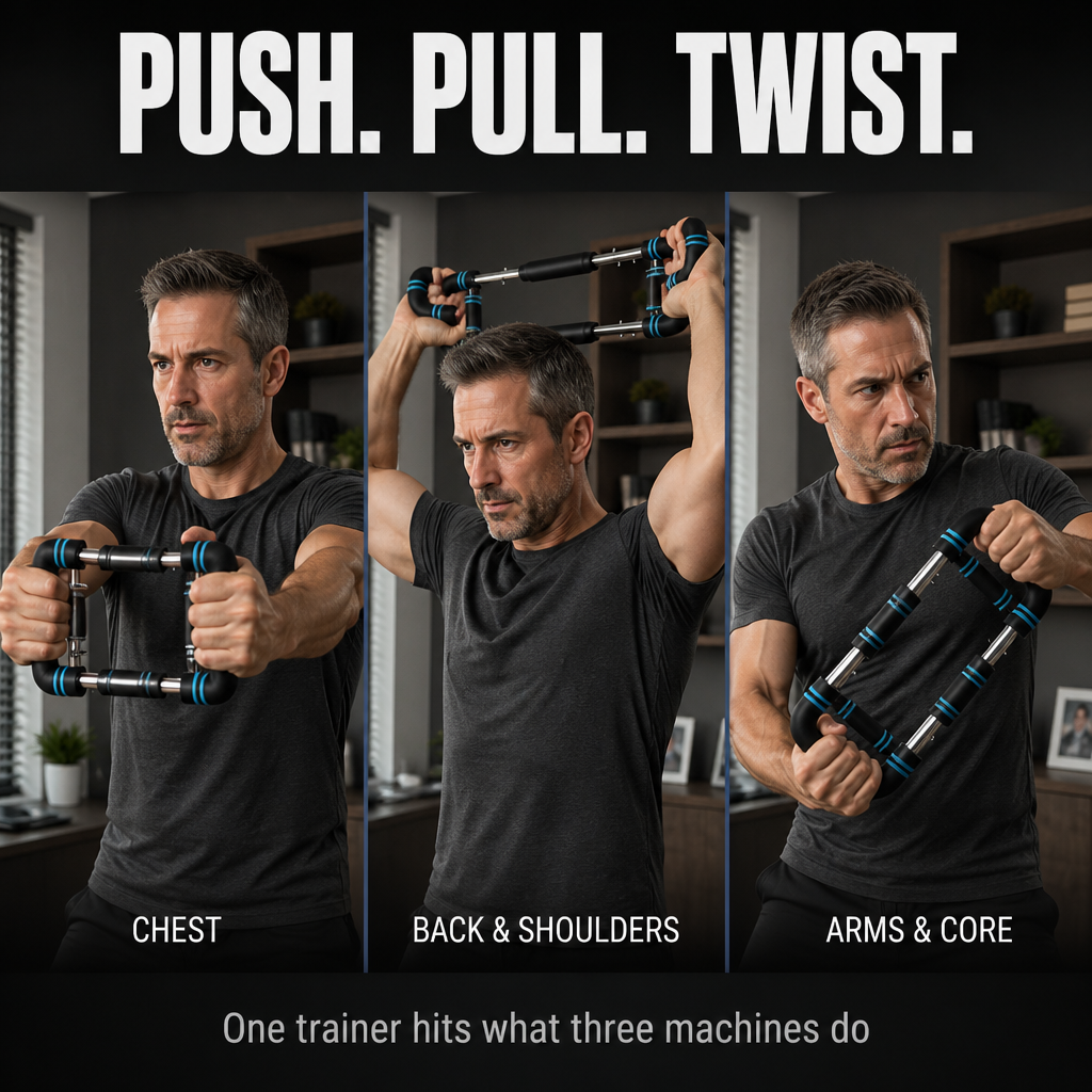 IronVibe™ Adjustable Twister — Tone Tougher Arms, Chest & Back in Just 10 Minutes