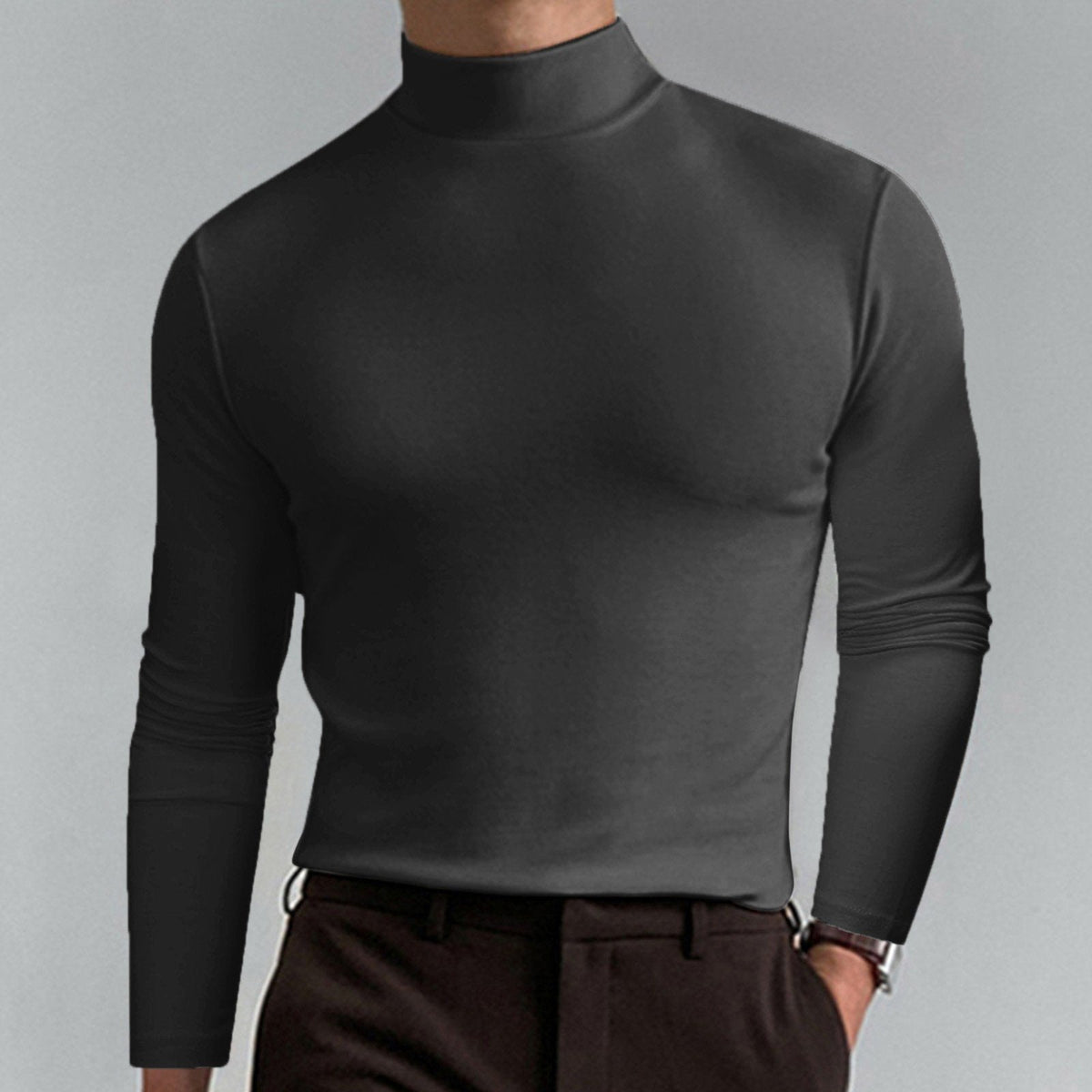 Marsilio™ – Men’s Slim-Fit Sculpting Mock Turtleneck