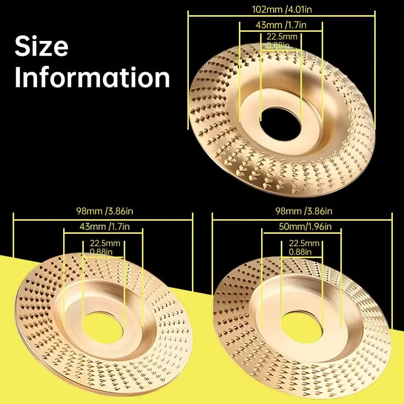 Wood Carving Discs Set for Angle Grinder – Accurate Carving & Grinding