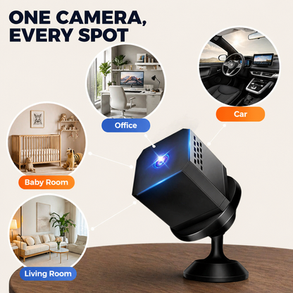 Zoomora™ Mini Cam — View Any Room Day or Night, Wherever You Are