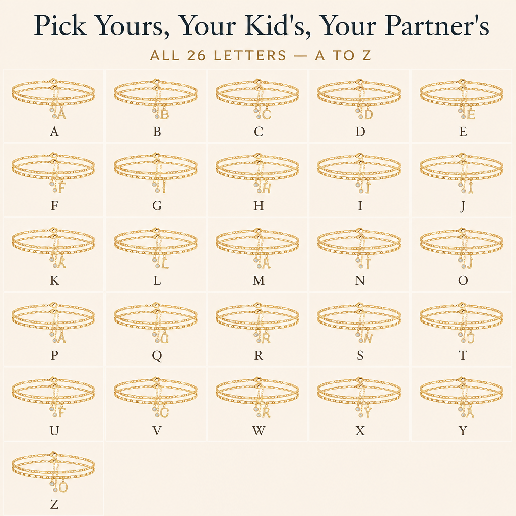 LuminaGleam™ — Layer Your Initial in Gold That Endures Beyond Summer