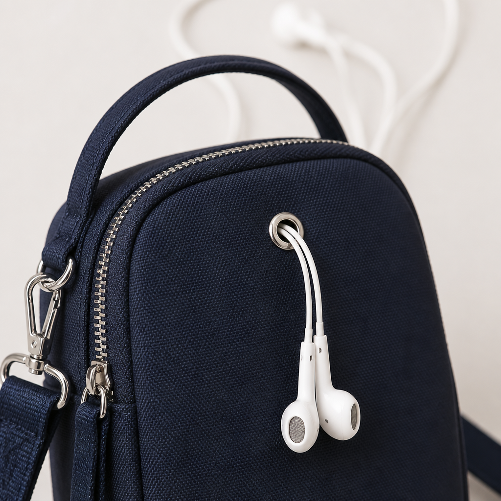 VeloTrek™ – Weatherproof Oxford Compact Crossbody Bag with Triple-Zip Design