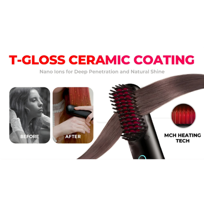 VelaShine™ Heat Brush — Transform Your Hair Into Silky, Stunning Confidence Every Day