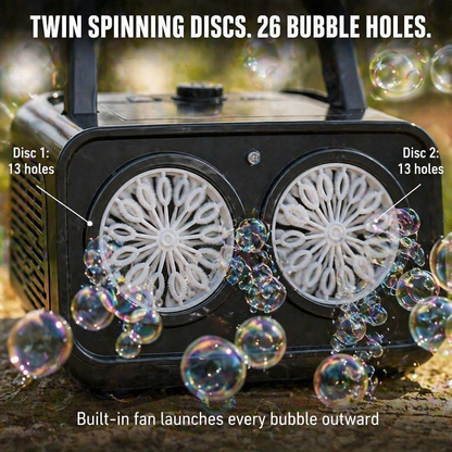 BubblyRush™ — Drench Every Backyard Bash With a Twin-Disc Bubble Blast