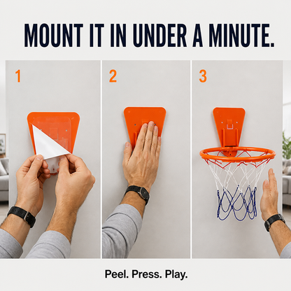 VoltRise™ — Stick, Shoot, Score: Quiet Indoor Basketball Without a Single Drill Hole