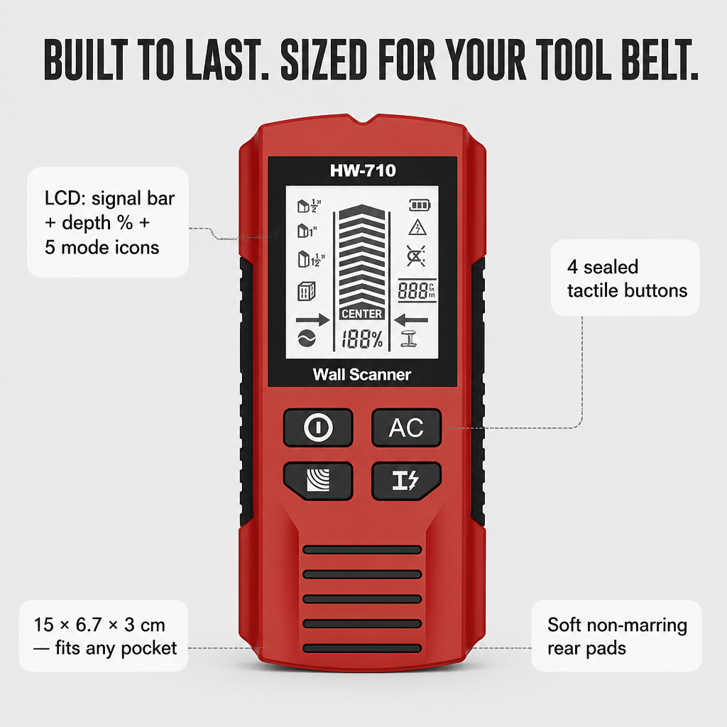 WallSight™ — Detect Studs, Pipes & Live Wires Ahead of Drilling