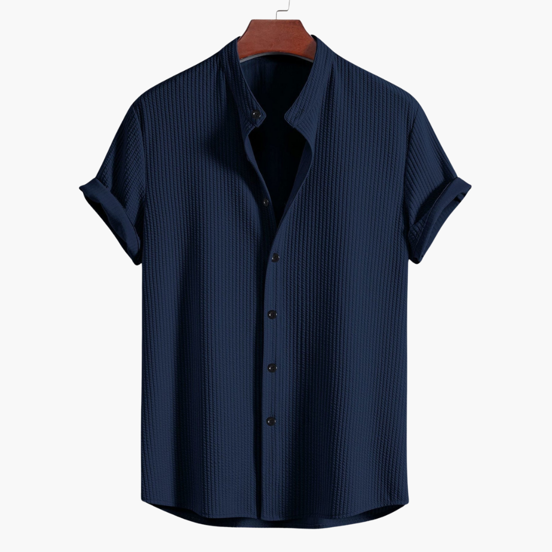 ValorEdge™ Mens Stand Collar Shirt — Own Every Room with Effortless Confidence and All-Day Comfort